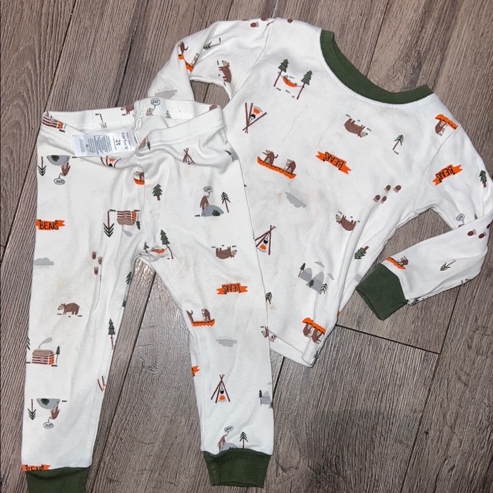 Carters Cozy Kids Pajamas with Forest Print